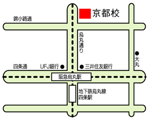 ヒューマンアカデミー京都校　地図