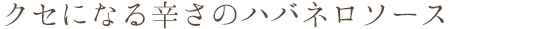 クセになる辛さのハバネロソース